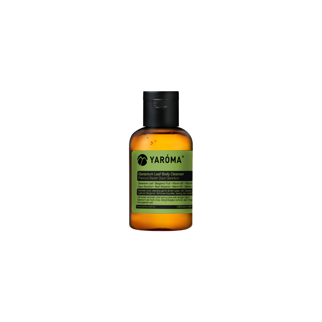 YAROMA Geranium Leaf & Bergamot Fruit Essential Oil Body Cleanser (50ML) SINGAPORE