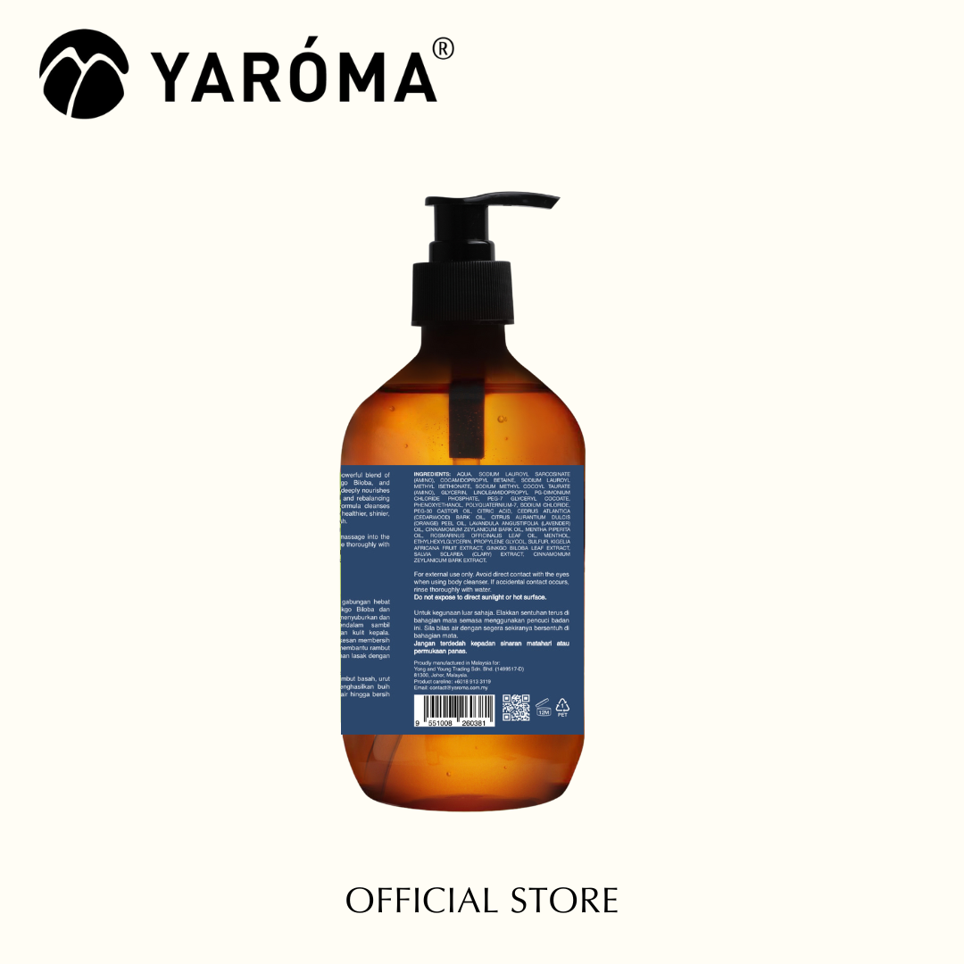 YAROMA Amino Shampoo 500ML ( Hair Fall Control | Scalp Refreshing | Rosemary & Lavender) SINGAPORE