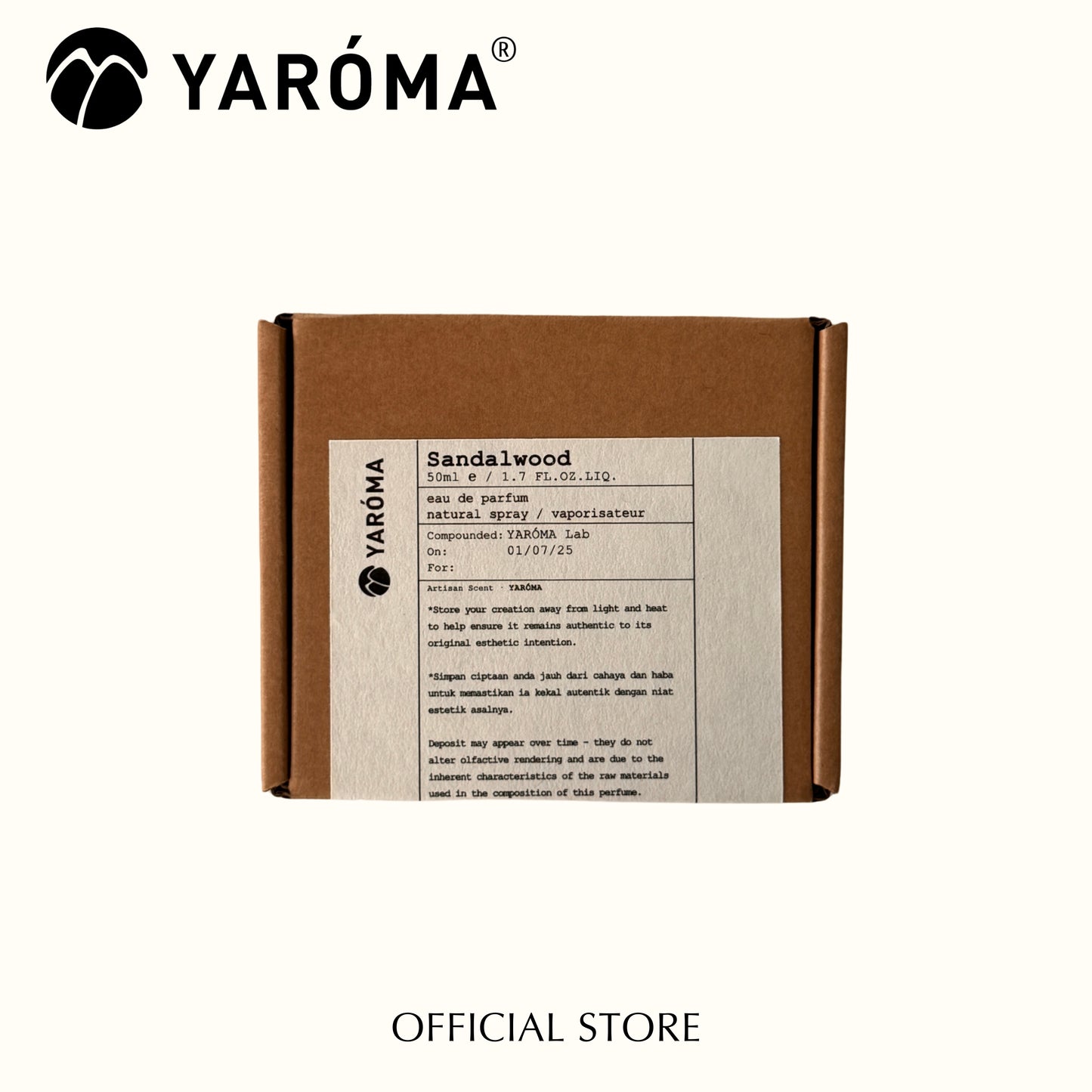 YAROMA SANDALWOOD EAU DE PARFUM 50ML