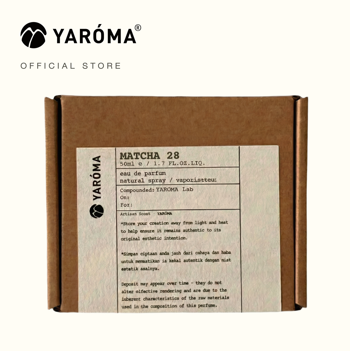 YAROMA MATCHA 28 Eau de Parfum | Green Tea & Fig Fragrance