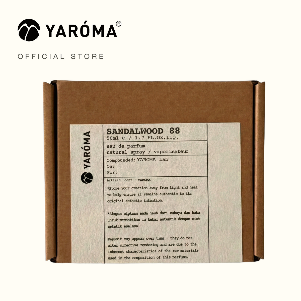 YAROMA SANDALWOOD 88 Eau de Parfum | Warm & Creamy Woody Scent